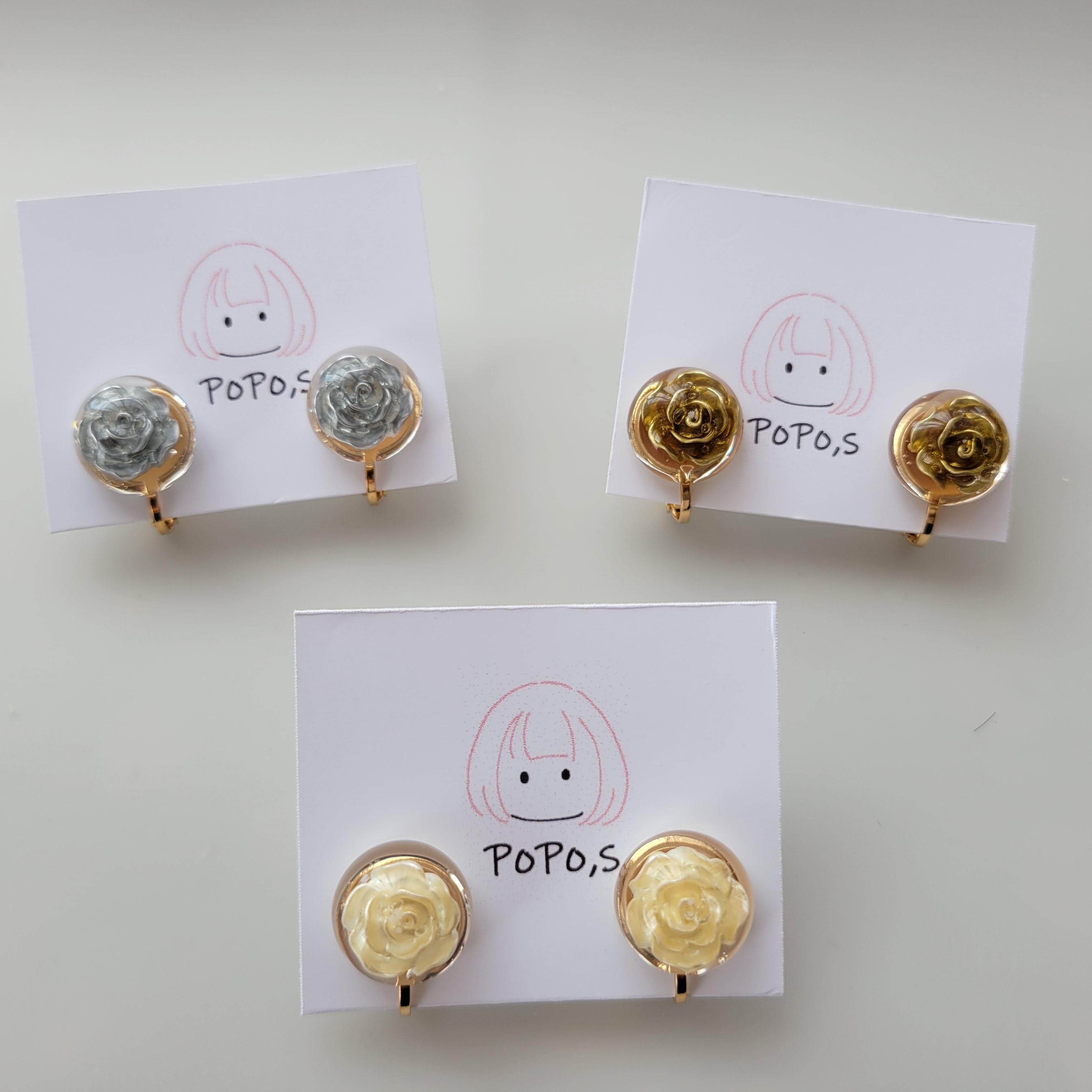 earrings rose1枚目の画像